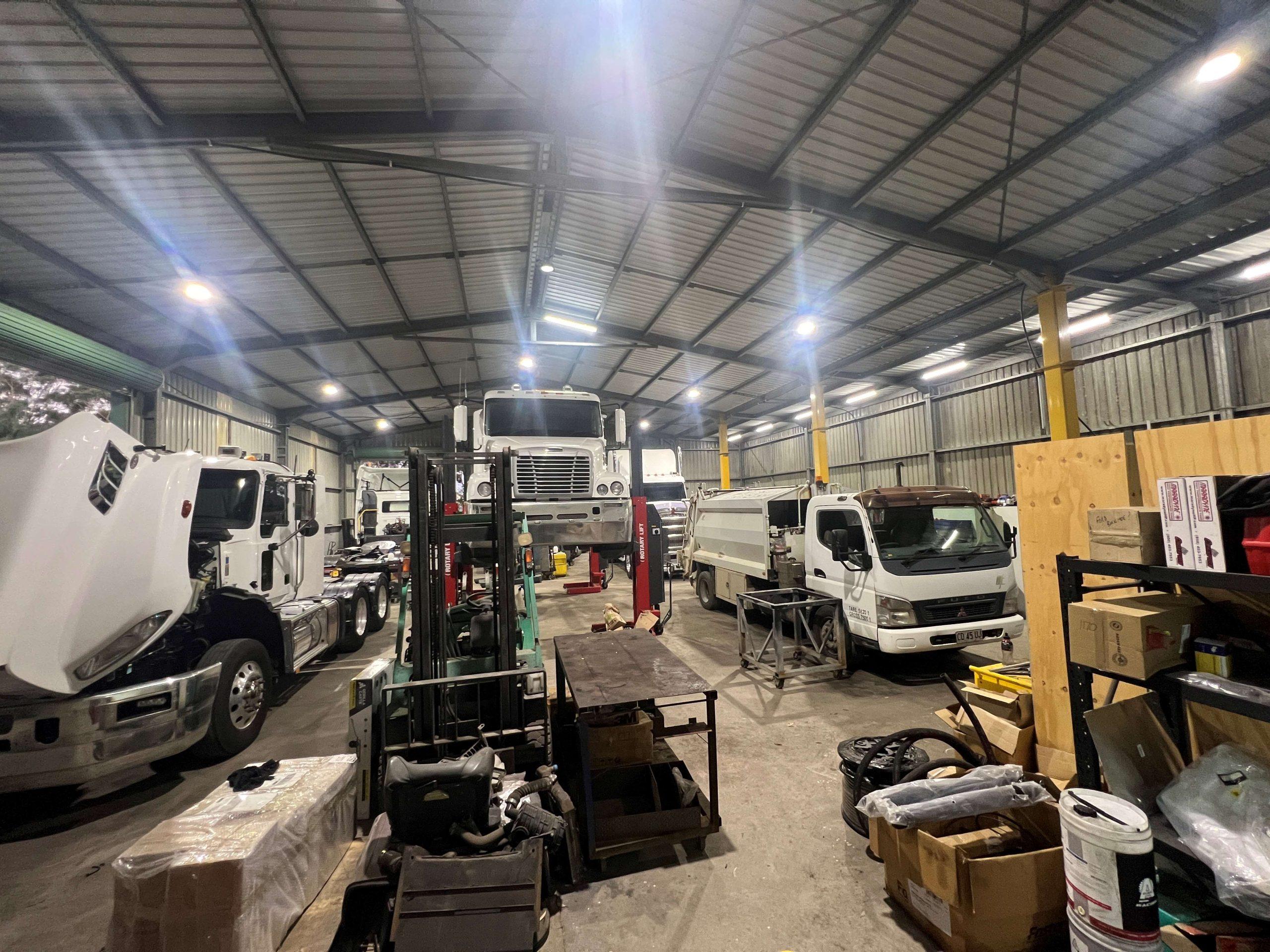 Sitrak Trucks Newcastle workshop and service bay